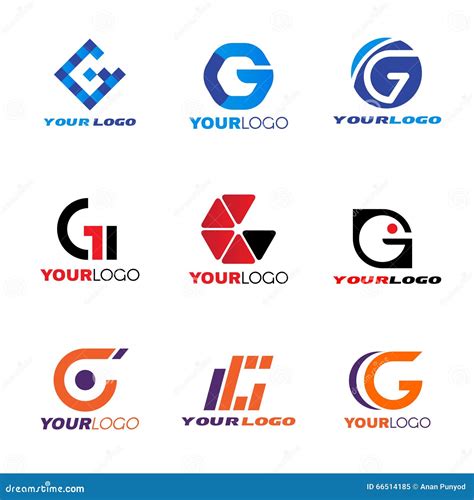 Letter G Logo Vector Set Design | CartoonDealer.com #66514185