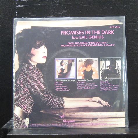 Pat Benatar - Promises In The Dark 7" VG+ CHS2555 vinyl 45 USA 1981 ...