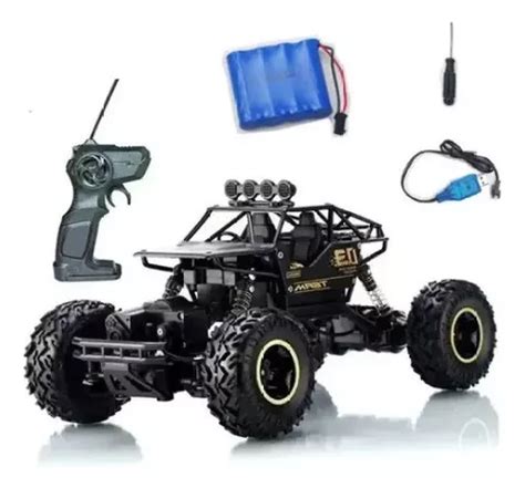 Carro De Control Remoto Todoterreno Rock Crawler X Color Negro