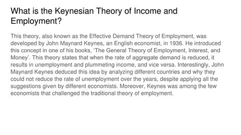 Ppt Keynesian Theory Of Income And Employment Powerpoint Presentation