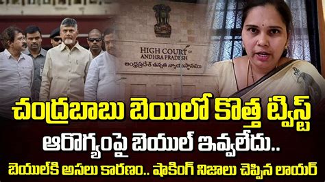 Lawyer Rajini Sensational Facts On Chandrababu Bail Chandrababu