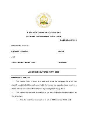 Fillable Online legalbrief co Woman loses RAF claim after being ...