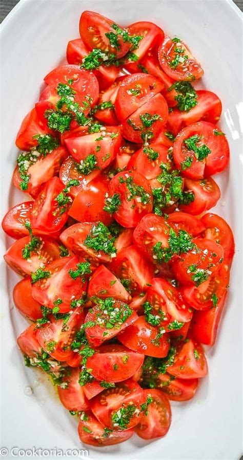 This Marinated Tomato Salad Is Refreshing And Tangy And The Perfect Side Dish To Serve This