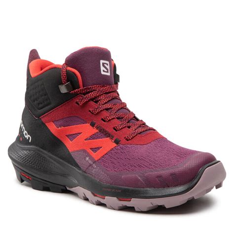 Trekkingschuhe Salomon Outpulse Mid Gtx Gore Tex W V Violett