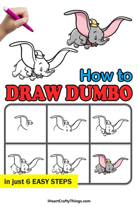 Dumbo Drawing How To Draw Dumbo Step By Step