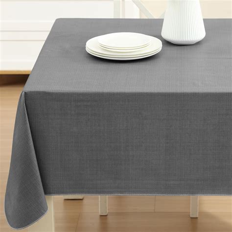 Home Bargains Plus Grey Café Hotel 60 x 120 inch Rectangle Vinyl Dining