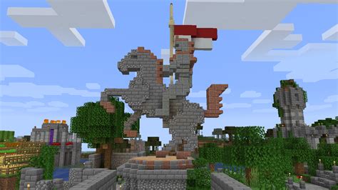 A knight statue : r/Minecraft