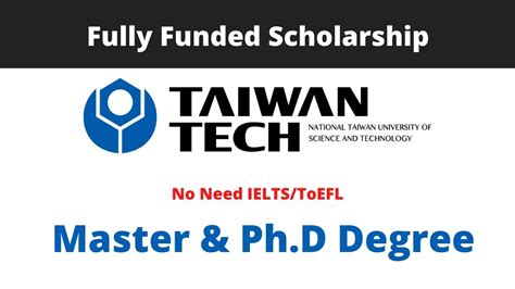 National Taiwan University Of Science And Technology Scholarship Taiwan