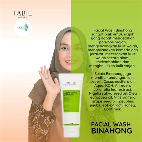 Jual FABIL FACIAL WASH BINAHONG 6 AUTHENTIC SUNNAH MEMGHILANGKAN KOMEDO