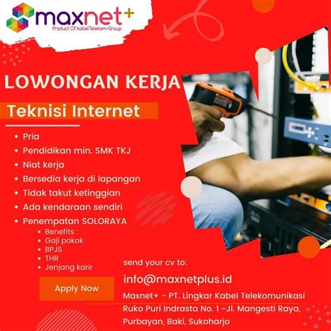 Lowongan Kerja Juni 2022 Team Internet Maxnetplus INFO LOKER SOLO