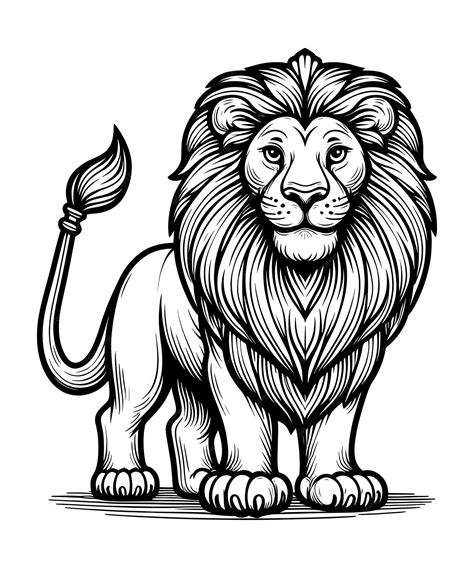 Premium Vector Lion Coloring Book Pages