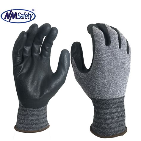 Nmsafety 15 Gauge Nylon Palm Coated NBR Foam Nitrile PRO Flex Grip Work