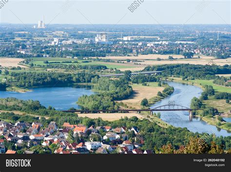 Bridge On Weser River Image And Photo Free Trial Bigstock