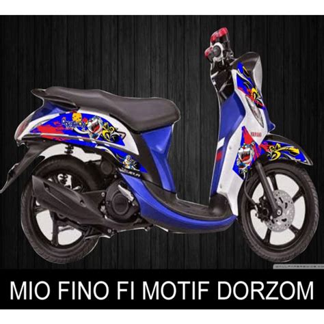 Jual Stiker Striping Decal List Body Yamaha MIO FINO FI Motif Doraemon