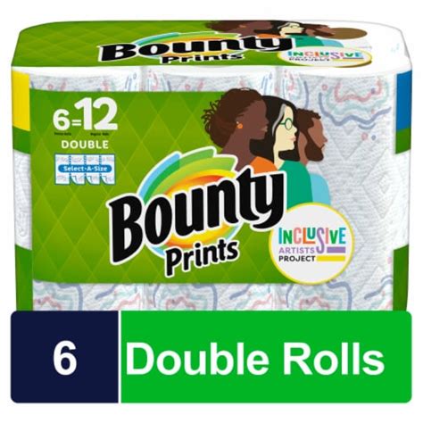 Bounty Select A Size Paper Towels Double Rolls 6 Rolls Kroger