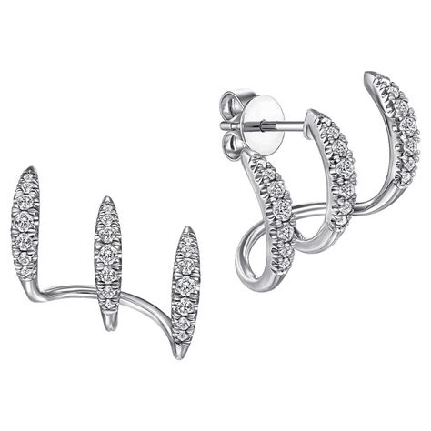 14k Diamond Ear Climber Earrings For Sale At 1stdibs