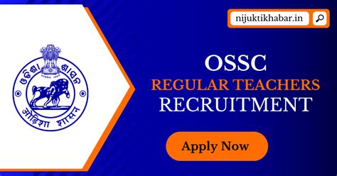 Ossc Regular Teachers Recruitment Apply Online For Regular