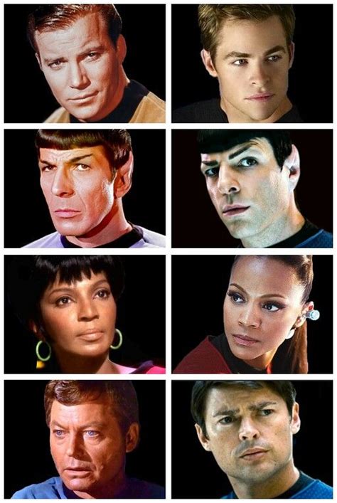 "Star Trek" casts: original series vs. reboot | New star trek, Star ...