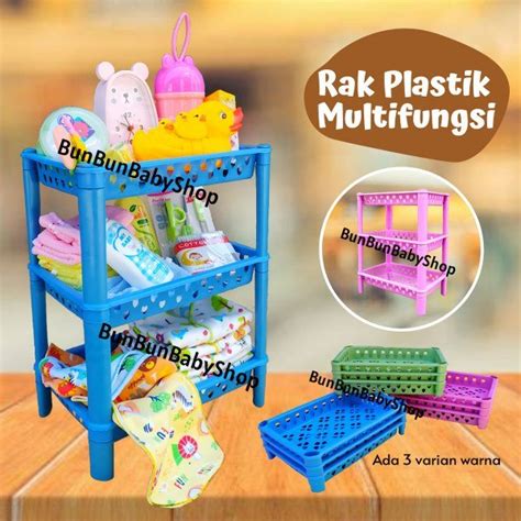 Jual Rak Plastik Susun Serbaguna Perlengkapan Baby New Born Kosmetik