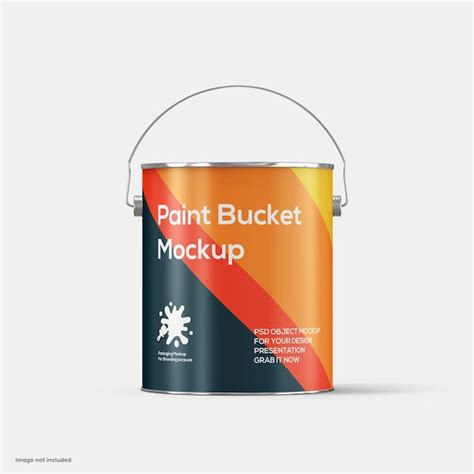 Premium PSD Psd Metal Paint Bucket Packaging Mockup