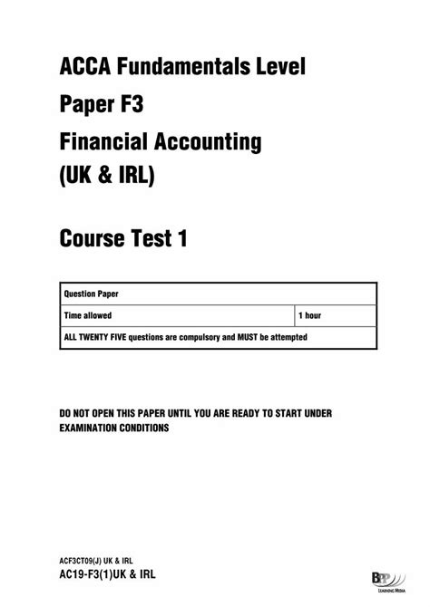 Pdf Acca Exercises Dokumen Tips