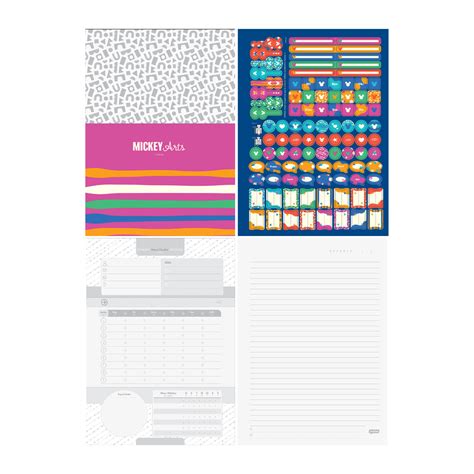 Caderno Mat Rias Fls Mickey Arts Rosa Jandaia