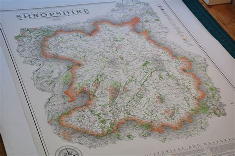 Wall Maps of Shropshire | The Cartographic Arts