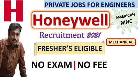 Honeywell Recruitment 2021 Private Job Engineers Honeywell