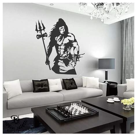 Kayra Decor Mahadevlord Shiva Wall Design Stencils For Wall Painting