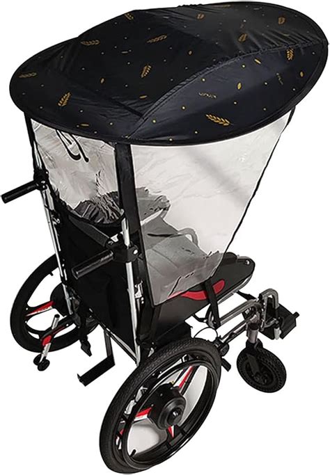 Fully Enclosed Electric Wheelchair Awning Umbrella Sun Shade Rain