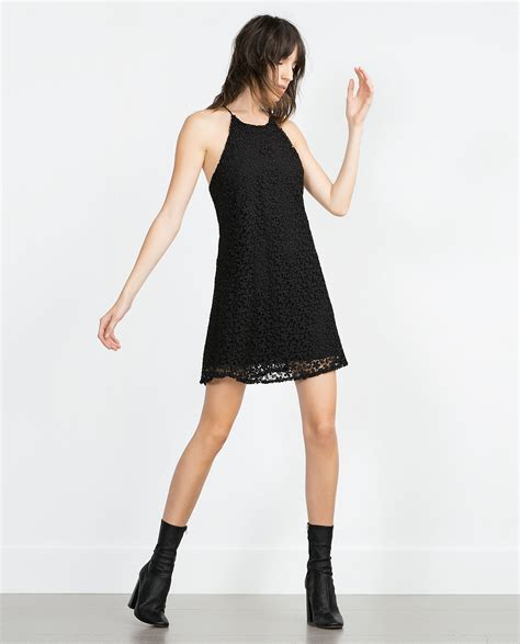 Zara Lace Dress In Black Lyst