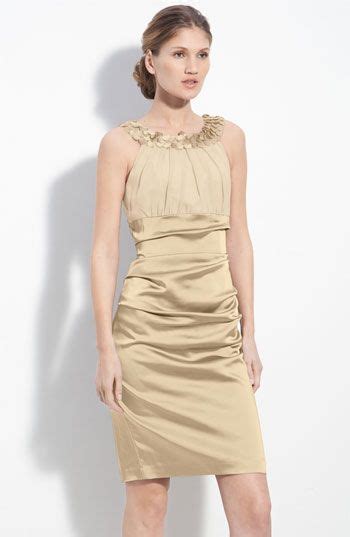 Suzi Chin For Maggy Boutique Chiffon And Satin Sheath Dress Nordstrom