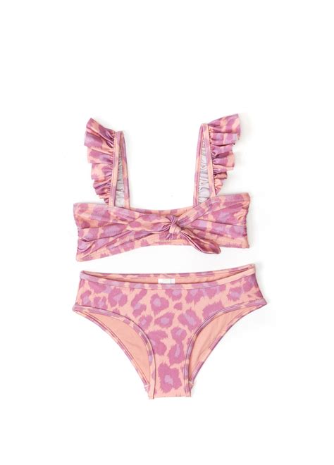 Beymen Pembe Leopar Desenli Kız Çocuk Bikini Takımı 101682260 039