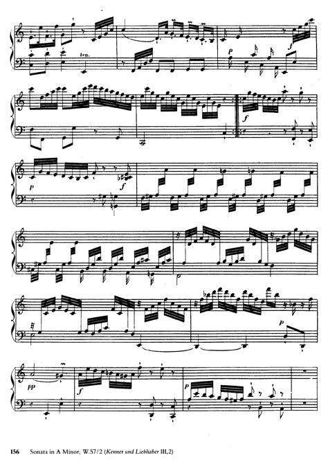 Bach C P E Keyboard Sonata In A Minor H 247 For Piano Free Sheet