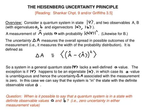 Ppt The Heisenberg Uncertainty Principle Powerpoint Presentation