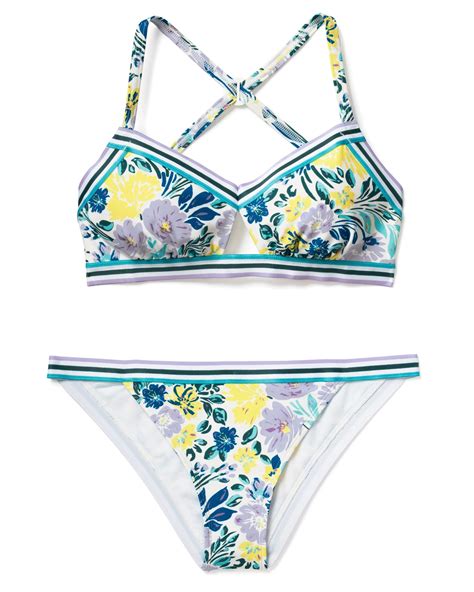 Gisele Floral White Bikini S XL Adore Me