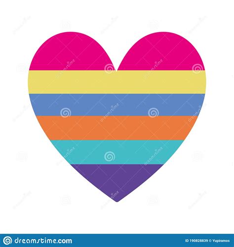 Pride Parade Lgbt Community Rainbow In Heart Love Symbol Celebration