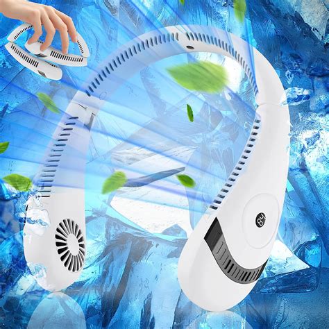 Ggisui Ventilateur De Cou Portable Ventilateur De Cou Rechargeable