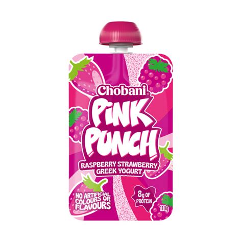 Buy Chobani Minis Yogurt Pink Punch Pouch 110g Coles