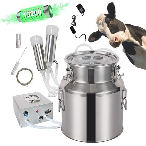 Electric Milking Machine For Goats Cows L Portable Pulsation Vacuum