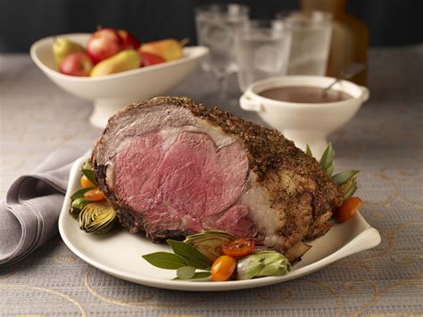 Herb Seasoned Rib Roast With Red Wine Pan Sauce