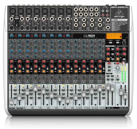 Behringer QX2222USB Mezclador 22 Entradas Y 2 2 Buses Con Preamps Y