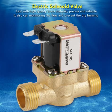 2pack 12v Bspp G1 2 Brass N C Normally Closed Electric Solenoid Valve 2 Way No Pressure