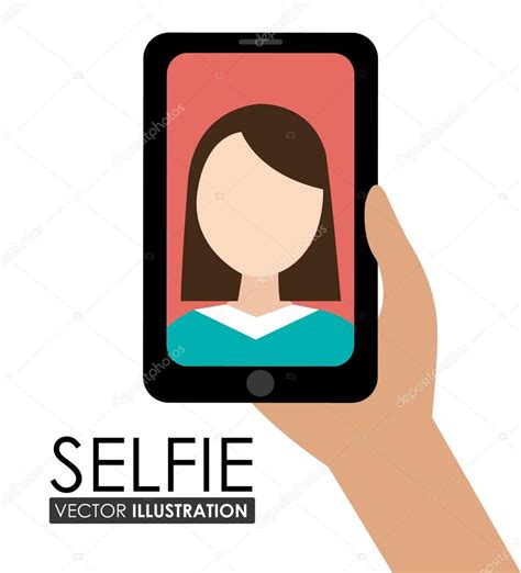 Selfie Design Vector Illustration Stock Vector By Yupiramos