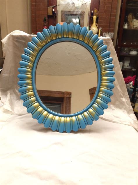 Hand Painted Vintage Mirrorvintage Hand Painted Syroco Etsy Vintage