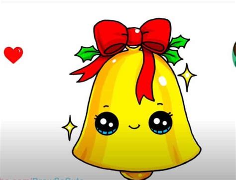 How To Draw A Christmas Bell Cute And Easy With This How To Video And