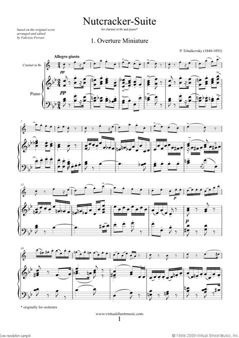 Nutcracker Clarinet Sheet Music To Download Pdf Interactive