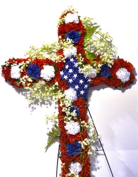 Memorial Cross Wreath Crose Wreath Patroitic Wreath May