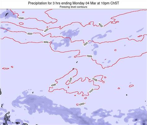 Guam Precipitation for 3 hrs ending Sunday 06 Oct at 10pm ChST