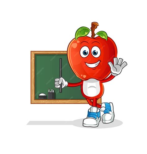 Cartoon Teacher Apple